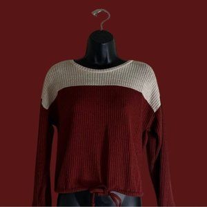 GUC | Rust Knitted Long Sleeve Top